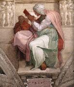 Michelangelo Buonarroti he Persian Sibyl oil on canvas